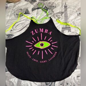 Zumba Fitness Black and Neon Pink Tank Top